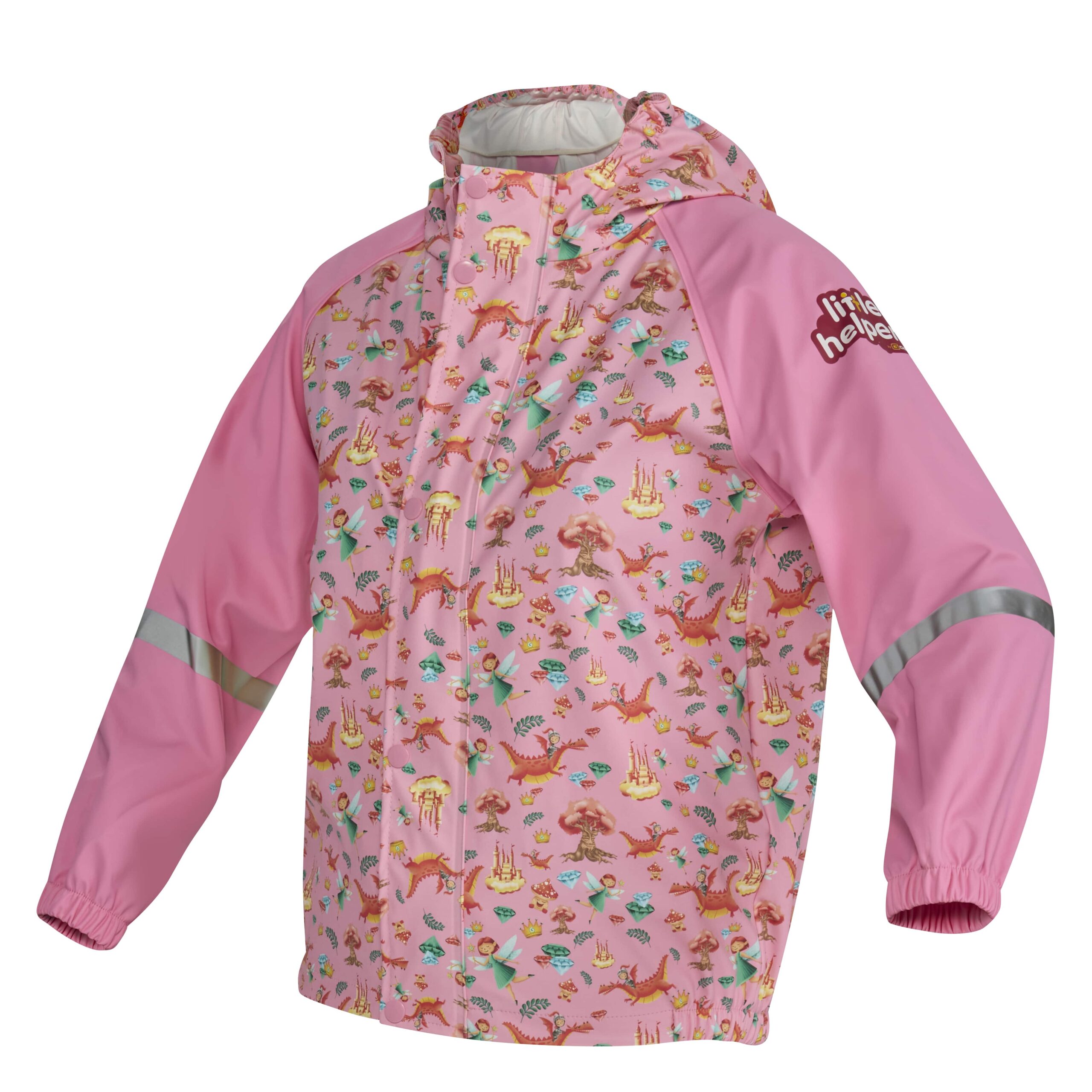 Gebol Kinder Regenjacke Little Helpers Weltall - Wasserdicht Mit Reflektoren Größen 98-140